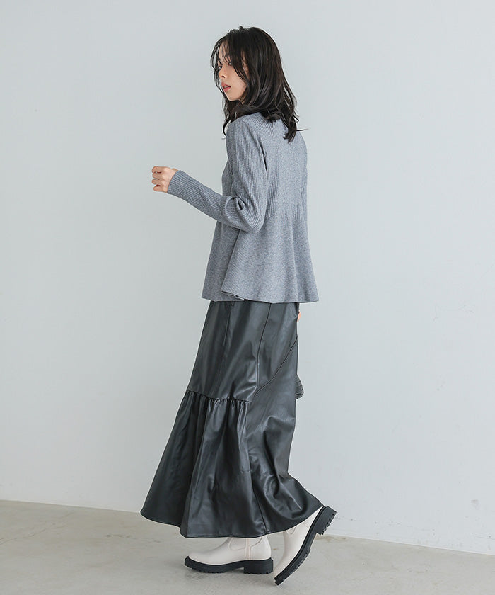 Happy Kyubin HAPPY Express Peplum Flare Cardigan