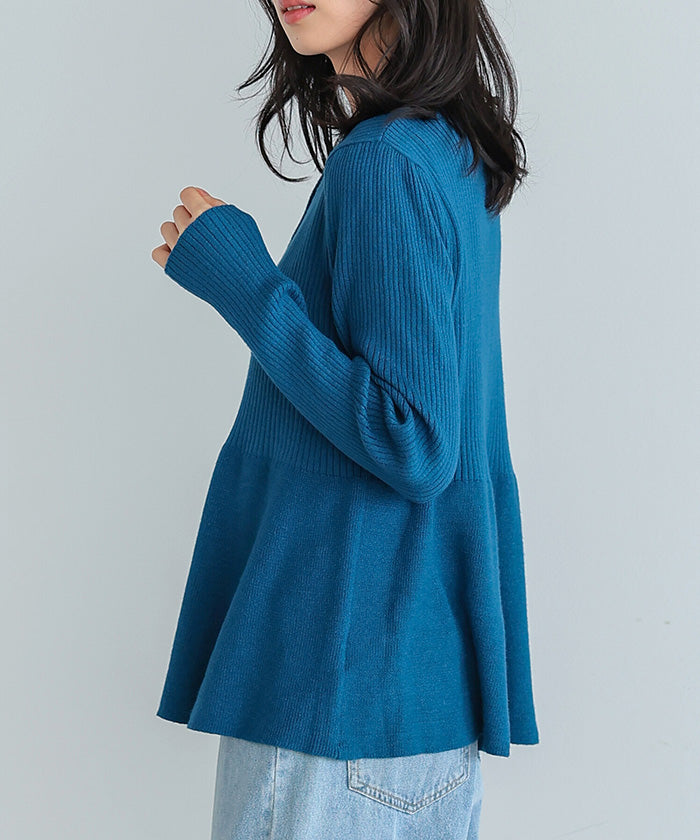 Happy Kyubin HAPPY Express Peplum Flare Cardigan