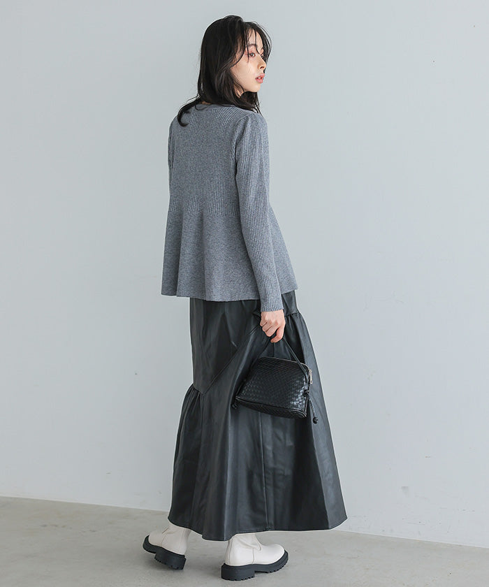 Happy Kyubin HAPPY Express Peplum Flare Cardigan