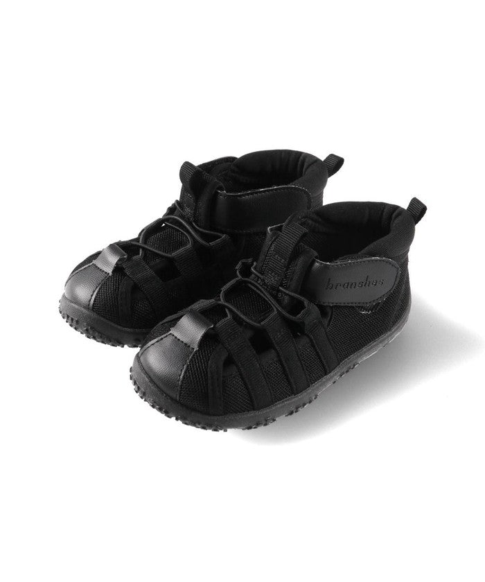 Blanches branshes mesh × synthetic leather water-draining sandals