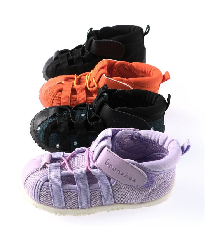 Blanches branshes mesh × synthetic leather water-draining sandals