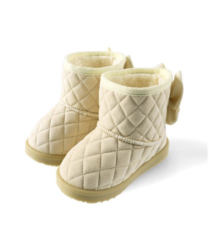 ブランシェス branshes キルトリボンブーツ （アイボリー） アイボリー