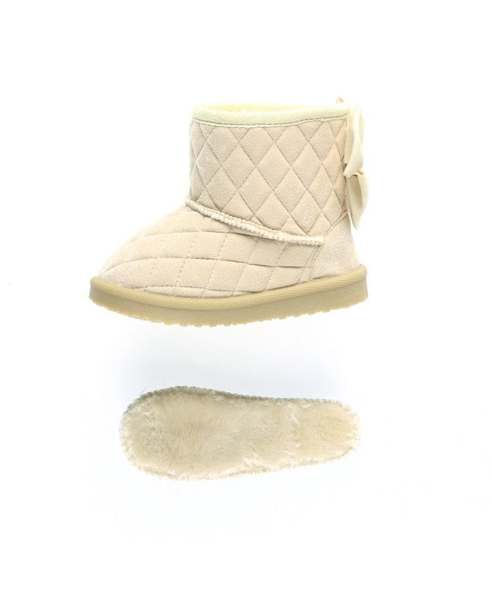 ブランシェス branshes キルトリボンブーツ （アイボリー） アイボリー