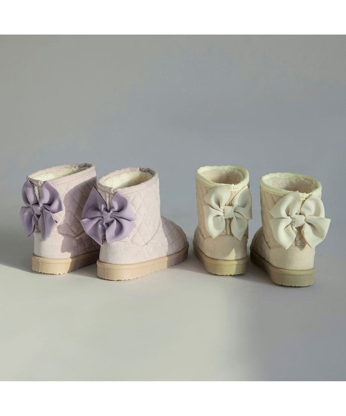 ブランシェス branshes キルトリボンブーツ （アイボリー） アイボリー