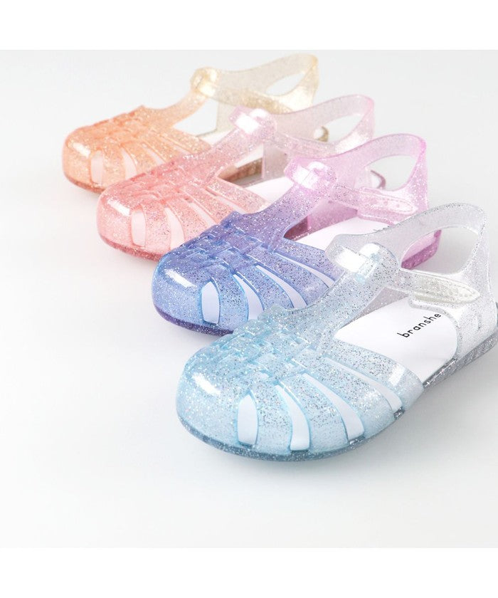 ブランシェス branshes キラキラクリアサンダル （パープル） パープル