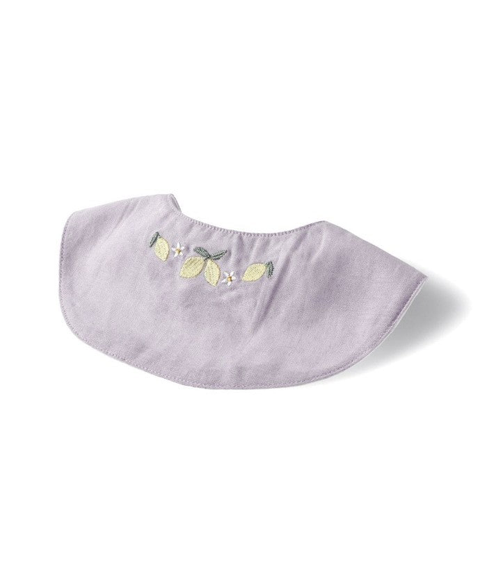 ブランシェス branshes 【おそろい】レモン＆フラワー総柄刺しゅうスタイ 【返品不可商品】 （ラベンダー） ラベンダー