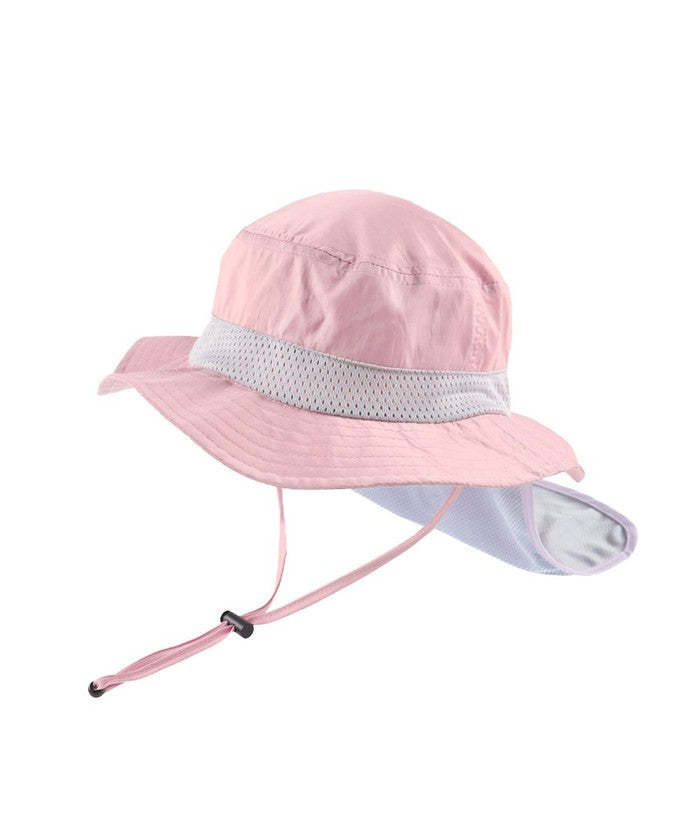 ブランシェス branshes 【接触冷感】フローズンメッシュネックカバー付きハット （ラベンダー） ラベンダー