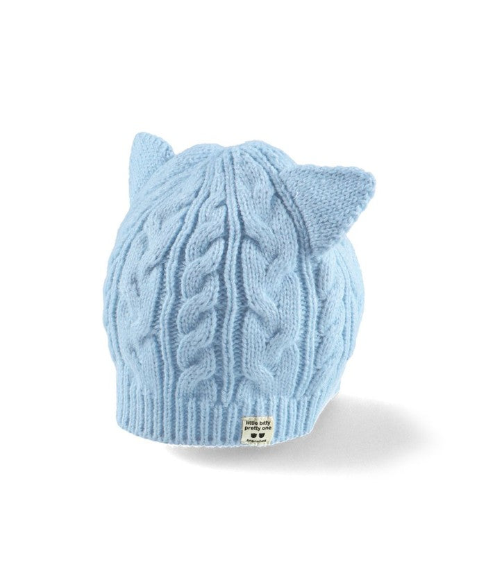 ブランシェス branshes 【ベビー】アニマル耳ニット帽 （サックス） サックス