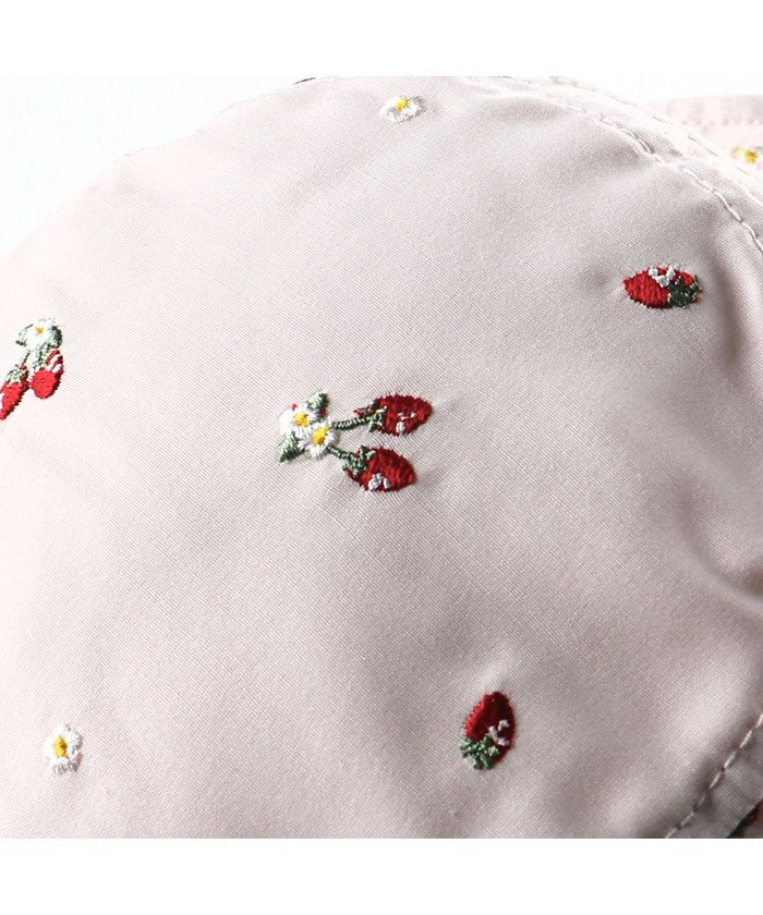 ブランシェス branshes 日よけ付き刺しゅうハット （ベージュ） ベージュ