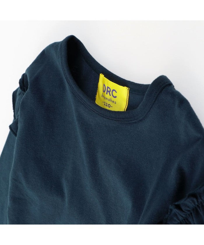 ブランシェス BRANSHES 【WEB限定/DRC】肩フリル綿100％長袖Tシャツ ロンT