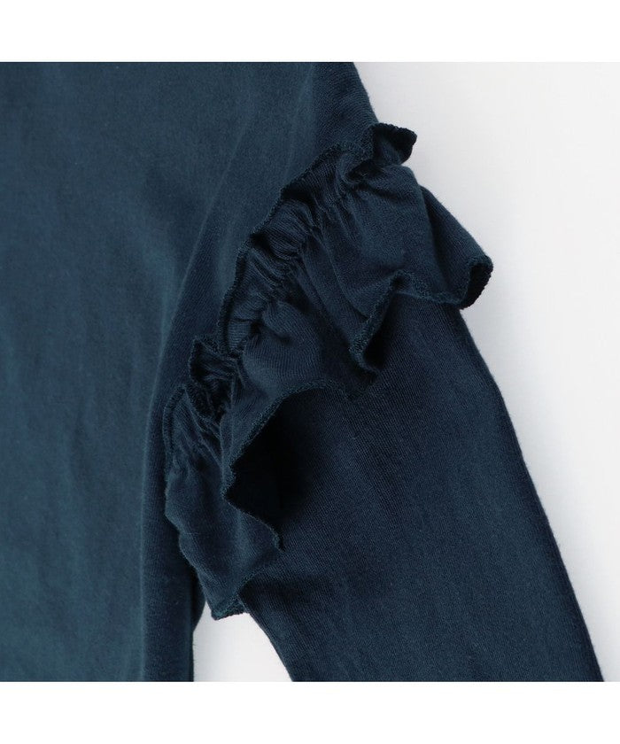 ブランシェス BRANSHES 【WEB限定/DRC】肩フリル綿100％長袖Tシャツ ロンT