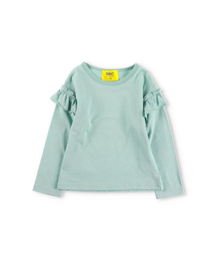 ブランシェス BRANSHES 【WEB限定/DRC】肩フリル綿100％長袖Tシャツ ロンT