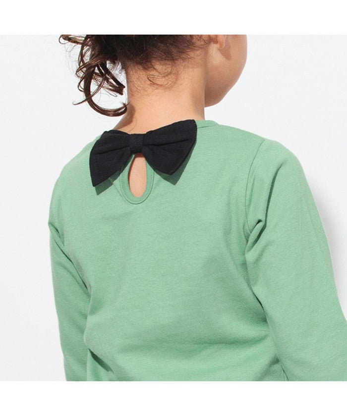 ブランシェス BRANSHES 【WEB限定/DRC】綿100％バックリボンつき長袖Tシャツ ロンT