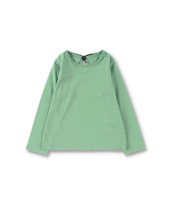 ブランシェス BRANSHES 【WEB限定/DRC】綿100％バックリボンつき長袖Tシャツ ロンT