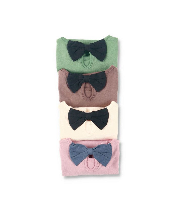 ブランシェス BRANSHES 【WEB限定/DRC】綿100％バックリボンつき長袖Tシャツ ロンT