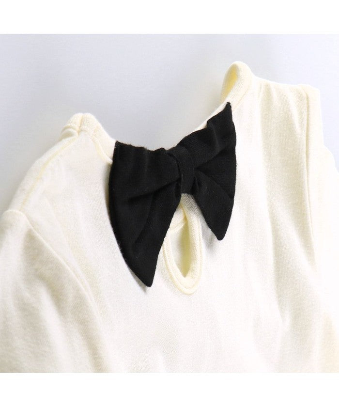 ブランシェス BRANSHES 【WEB限定/DRC】綿100％バックリボンつき長袖Tシャツ ロンT