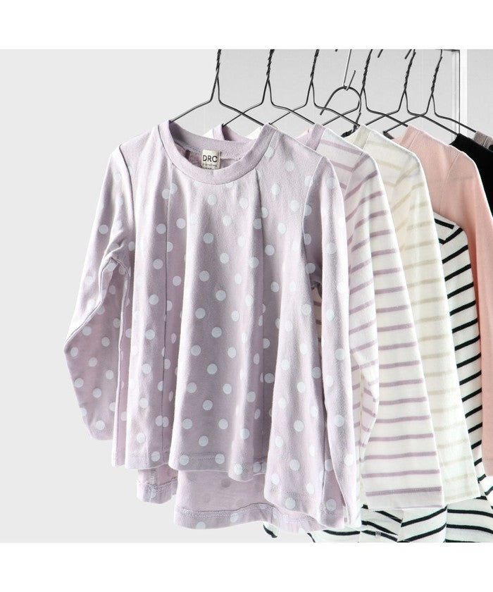 ブランシェス branshes 【WEB限定/DRC/やわらか天竺】Aラインフレア長袖Tシャツ （ラベンダー） ラベンダー