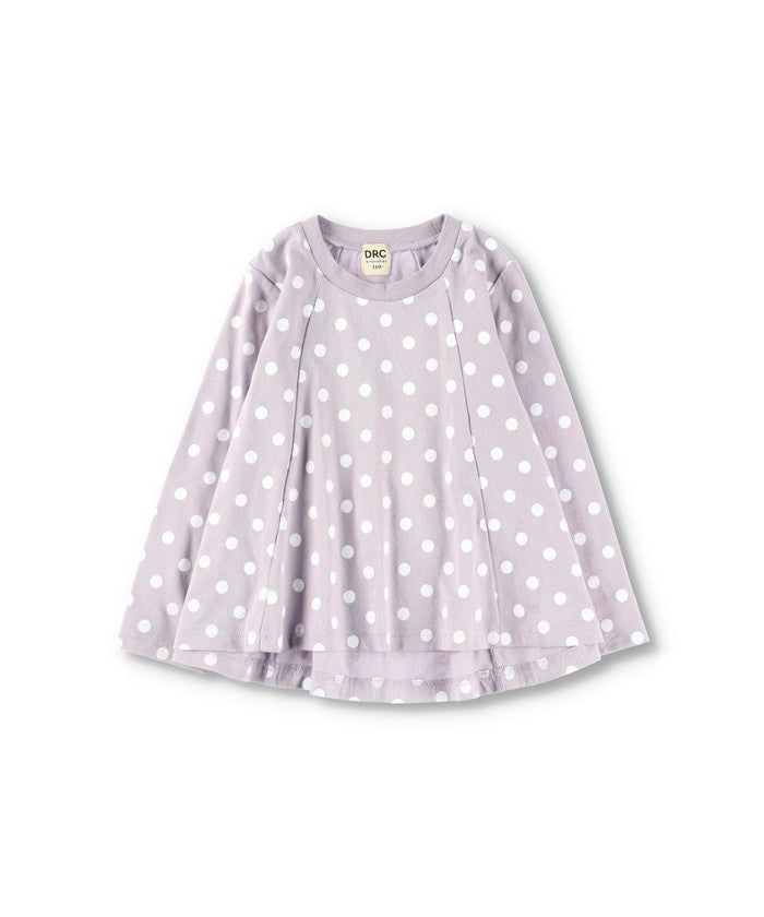 ブランシェス branshes 【WEB限定/DRC/やわらか天竺】Aラインフレア長袖Tシャツ （ラベンダー） ラベンダー