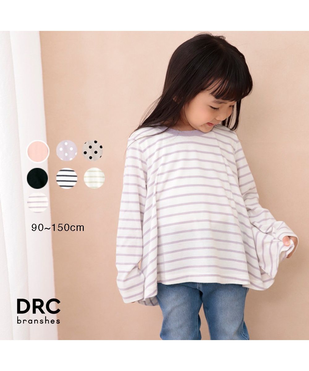 ブランシェス branshes 【WEB限定/DRC/やわらか天竺】Aラインフレア長袖Tシャツ （3） 3
