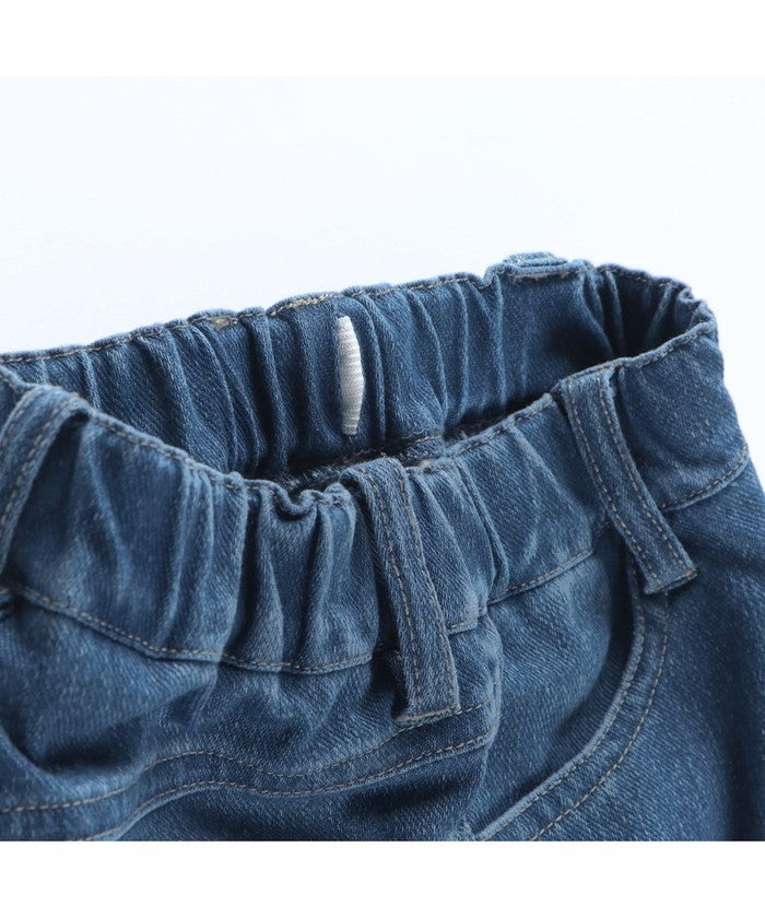 ブランシェス BRANSHES デニムニットロングパンツ