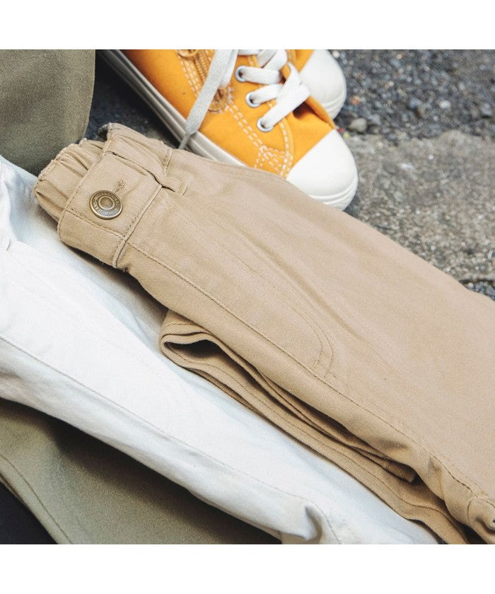 ブランシェス BRANSHES 【WEB限定/DRC】スーパータックテーパードストレッチツイルパンツ,ベージュ