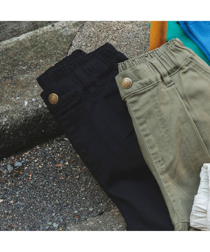 ブランシェス BRANSHES 【WEB限定/DRC】スーパータックテーパードストレッチツイルパンツ,ブラック