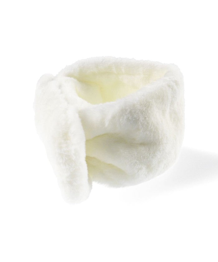 ブランシェス branshes リボン型フェイクファーマフラー