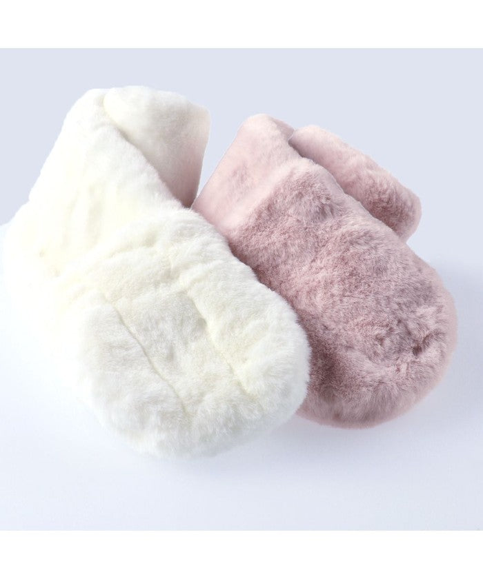 ブランシェス branshes リボン型フェイクファーマフラー