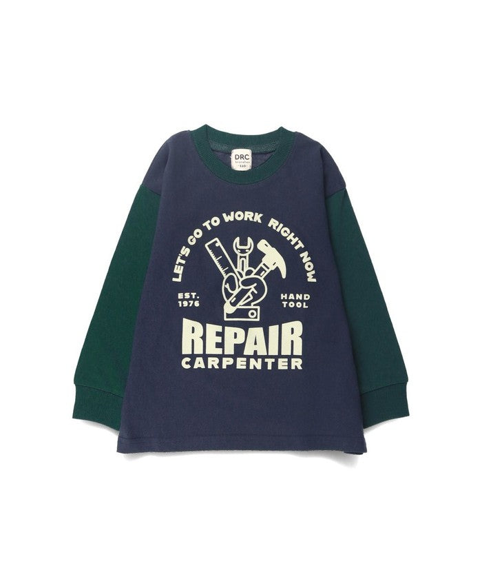 ブランシェス BRANSHES 【eikoコラボ】綿100％アソートグラフィック長袖Tシャツ