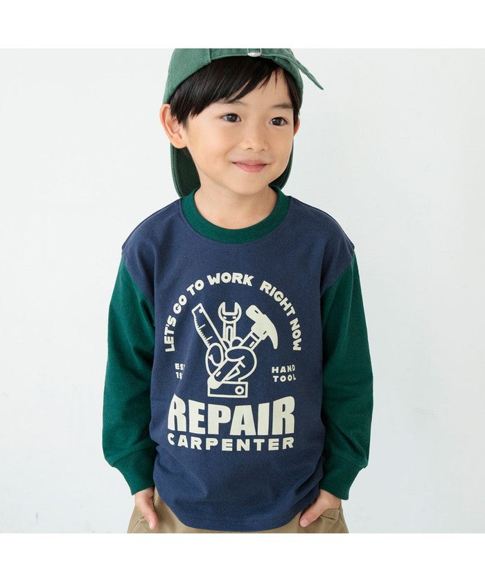 ブランシェス BRANSHES 【eikoコラボ】綿100％アソートグラフィック長袖Tシャツ