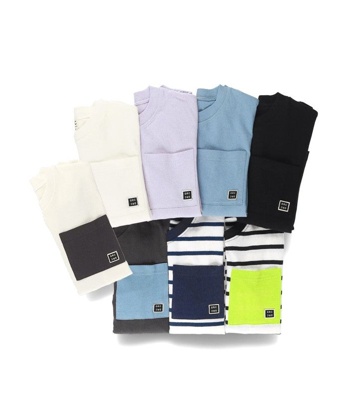 Branshes BRANSHES 【DRC/100% Cotton, Gentle on the Skin】 Pocket Long Sleeve T-Shirt