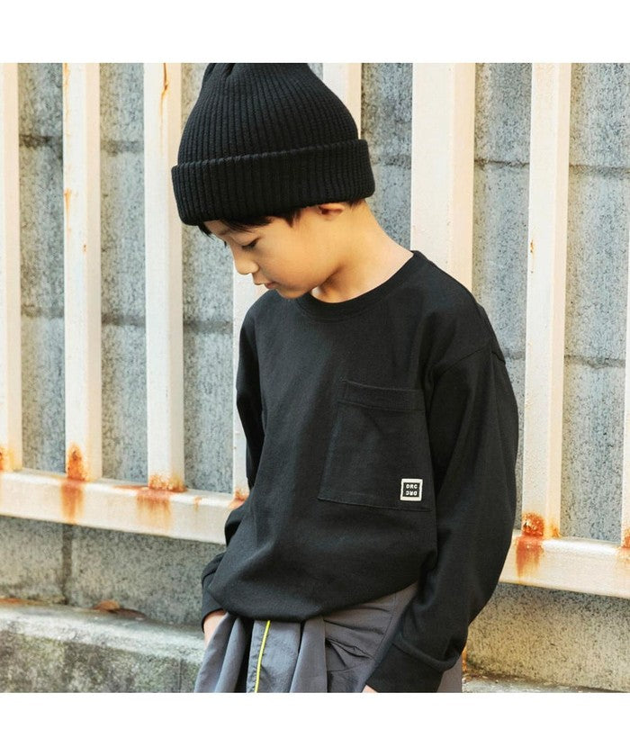 Branshes BRANSHES 【DRC/100% Cotton, Gentle on the Skin】 Pocket Long Sleeve T-Shirt