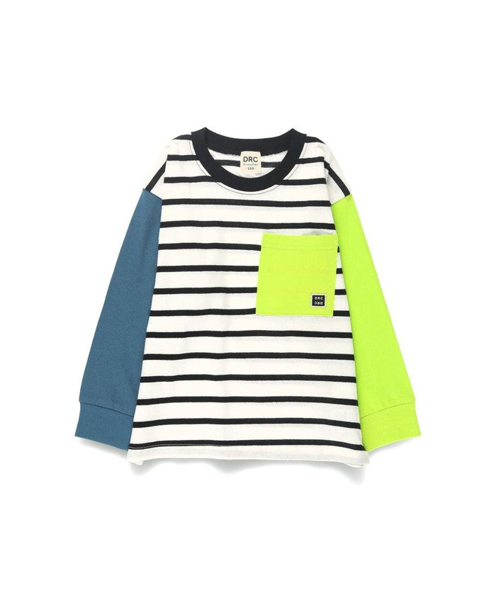 Branshes BRANSHES 【DRC/100% Cotton, Gentle on the Skin】 Pocket Long Sleeve T-Shirt