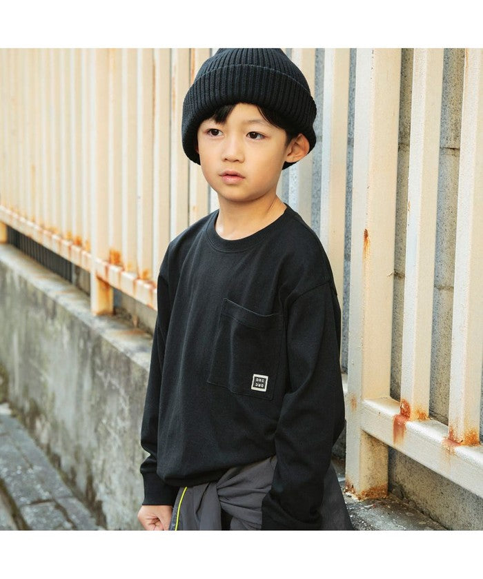 Branshes BRANSHES 【DRC/100% Cotton, Gentle on the Skin】 Pocket Long Sleeve T-Shirt