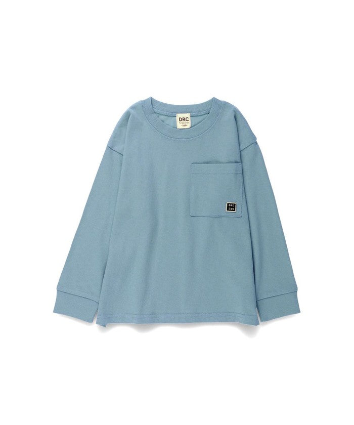 Branshes BRANSHES 【DRC/100% Cotton, Gentle on the Skin】 Pocket Long Sleeve T-Shirt