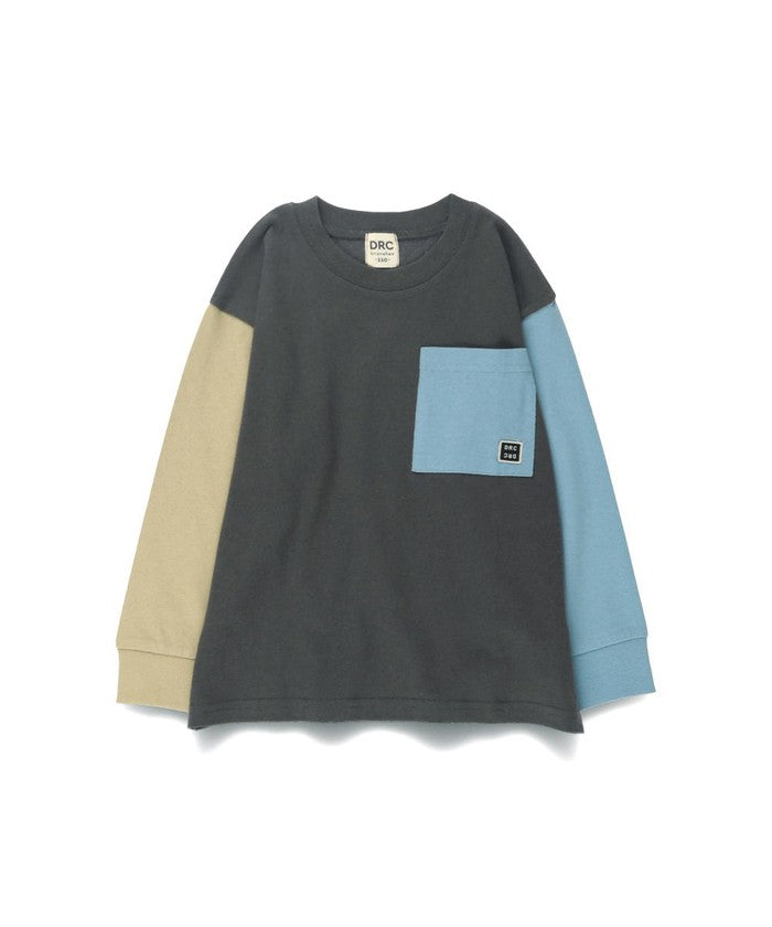 Branshes BRANSHES 【DRC/100% Cotton, Gentle on the Skin】 Pocket Long Sleeve T-Shirt