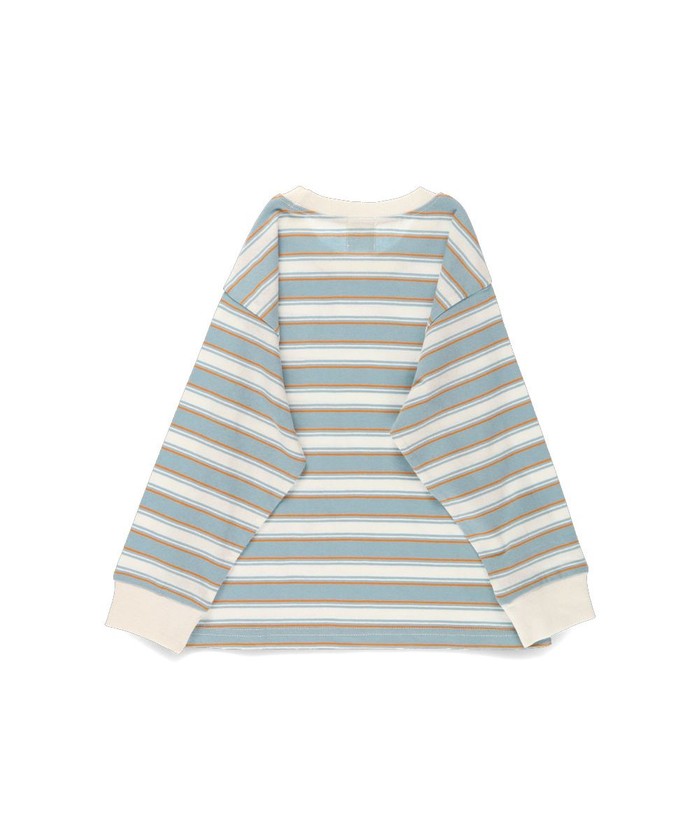 ブランシェス BRANSHES 【DRC/お肌に嬉しい綿100％】マルチボーダー長袖Tシャツ
