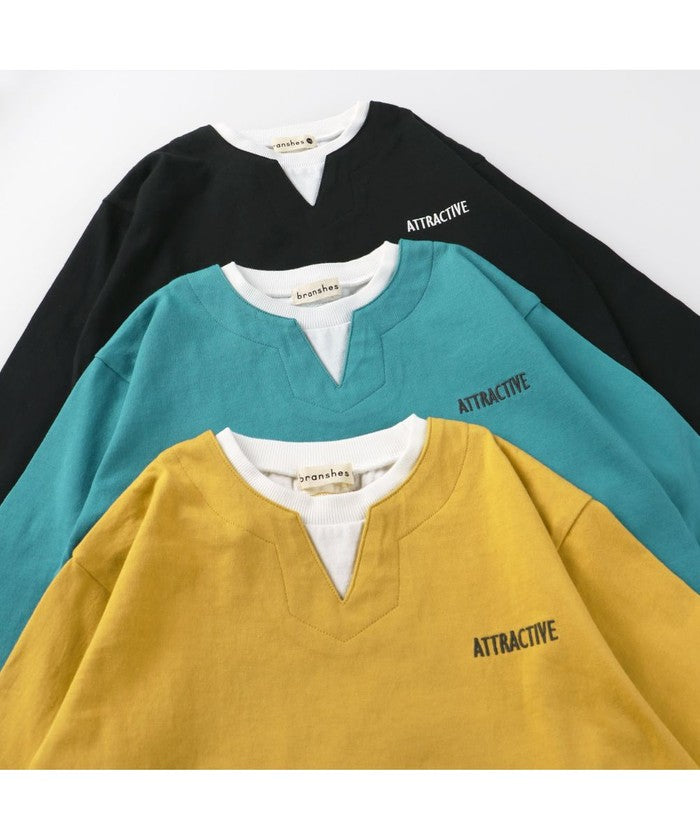 布蘭詩 BRANSHES 重疊穿著風長袖T恤