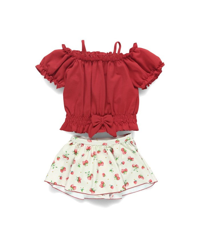 ブランシェス branshes 【WEB限定/水着/セパレート】パフスリーブタンキニ 【返品不可商品】 （ブラック） ブラック
