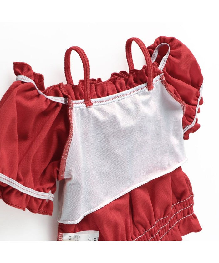 ブランシェス branshes 【WEB限定/水着/セパレート】パフスリーブタンキニ 【返品不可商品】 （ブラック） ブラック