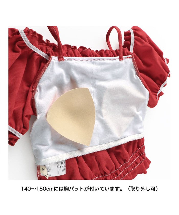 ブランシェス branshes 【WEB限定/水着/セパレート】パフスリーブタンキニ 【返品不可商品】 （ブラック） ブラック