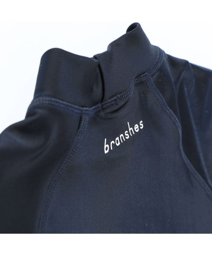 ブランシェス branshes 【WEB限定/スクール水着】半袖ラッシュガード 【返品不可商品】 （ネイビーブルー） ネイビーブルー