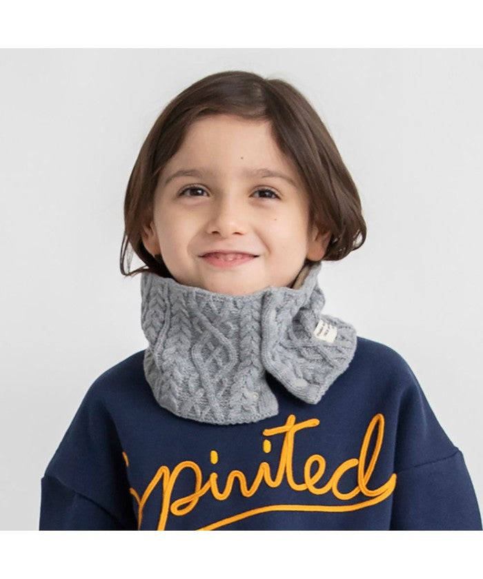 ブランシェス branshes 【あったか】ケーブル柄ネックウォーマー （グレー） グレー