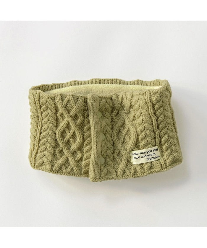 ブランシェス branshes 【あったか】ケーブル柄ネックウォーマー （グレー） グレー