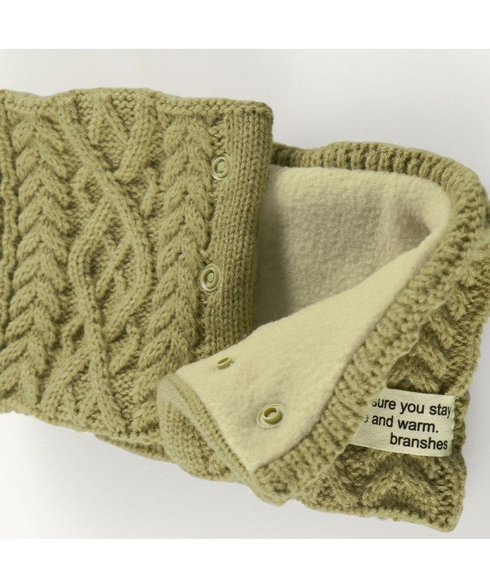 ブランシェス branshes 【あったか】ケーブル柄ネックウォーマー （グレー） グレー