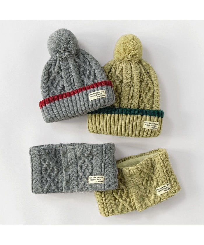 ブランシェス branshes 【あったか】ケーブル柄ネックウォーマー （グレー） グレー