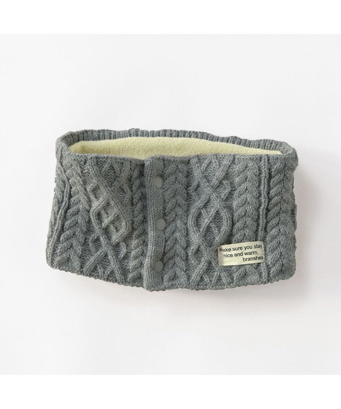 ブランシェス branshes 【あったか】ケーブル柄ネックウォーマー （グレー） グレー