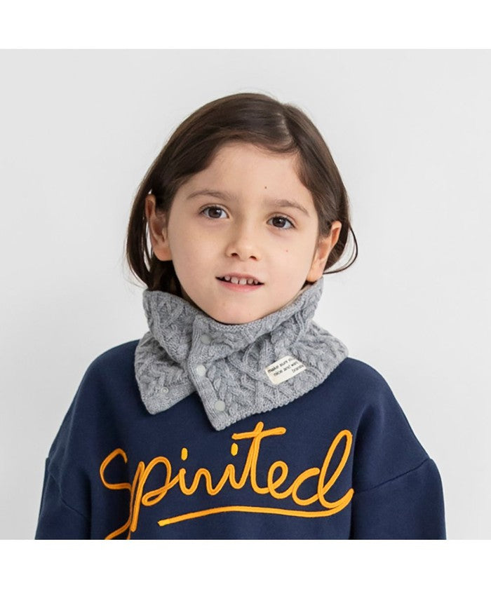 ブランシェス branshes 【あったか】ケーブル柄ネックウォーマー （グレー） グレー