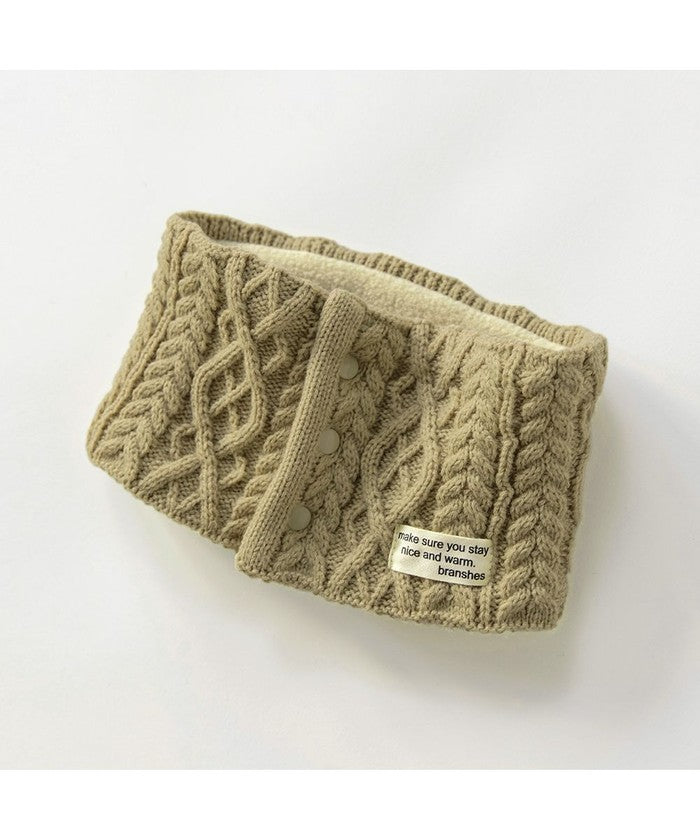 ブランシェス branshes 【あったか】ケーブル柄ネックウォーマー （グレー） グレー