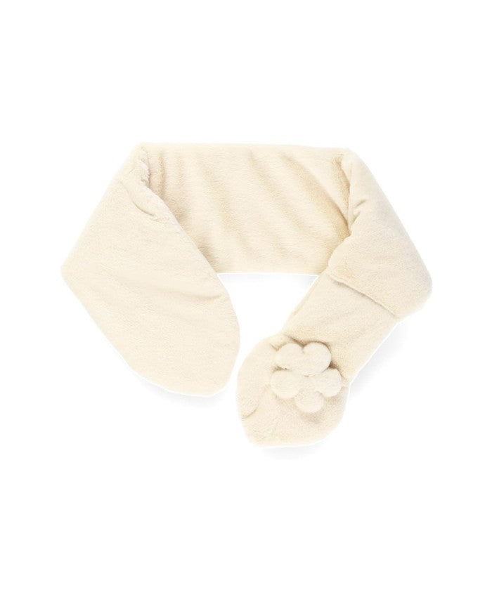 ブランシェス branshes フラワーモチーフ/フェイクファーマフラー （アイボリー） アイボリー